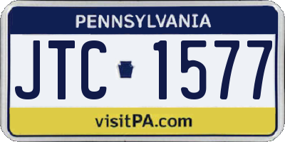 PA license plate JTC1577