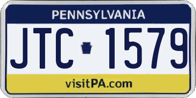 PA license plate JTC1579