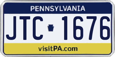 PA license plate JTC1676