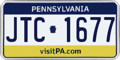 PA license plate JTC1677