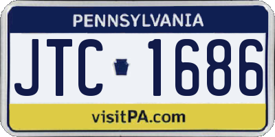 PA license plate JTC1686