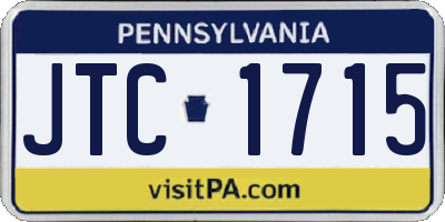 PA license plate JTC1715
