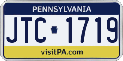 PA license plate JTC1719