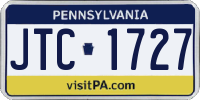 PA license plate JTC1727