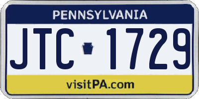 PA license plate JTC1729