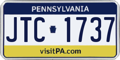 PA license plate JTC1737