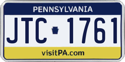 PA license plate JTC1761