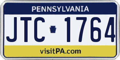 PA license plate JTC1764
