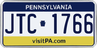 PA license plate JTC1766