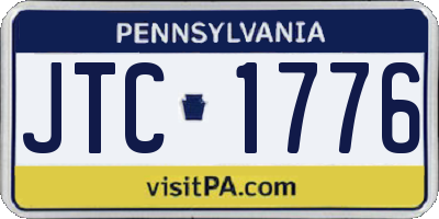 PA license plate JTC1776