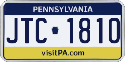 PA license plate JTC1810