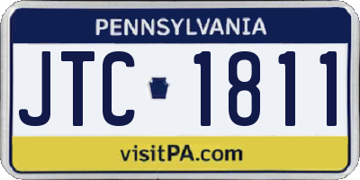 PA license plate JTC1811