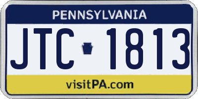 PA license plate JTC1813