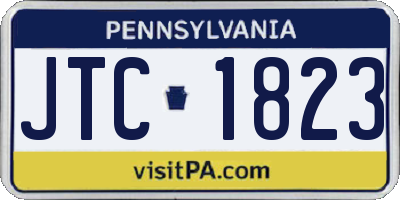 PA license plate JTC1823