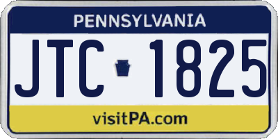 PA license plate JTC1825