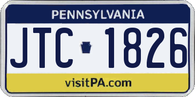 PA license plate JTC1826