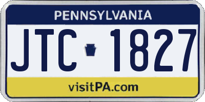PA license plate JTC1827