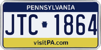 PA license plate JTC1864
