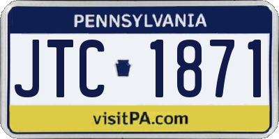 PA license plate JTC1871