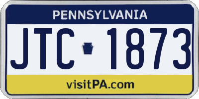 PA license plate JTC1873
