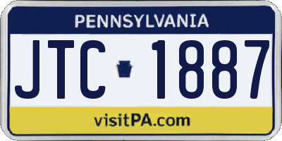 PA license plate JTC1887
