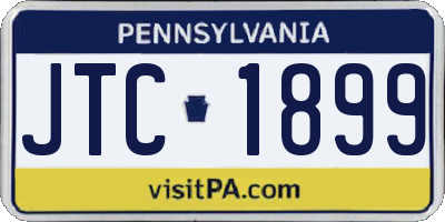PA license plate JTC1899