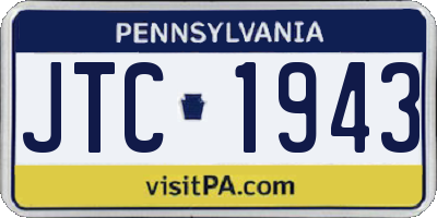 PA license plate JTC1943