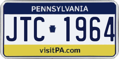 PA license plate JTC1964