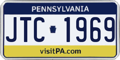 PA license plate JTC1969