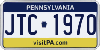 PA license plate JTC1970