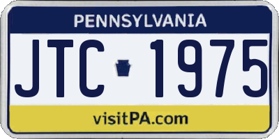 PA license plate JTC1975