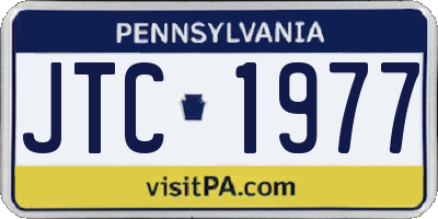 PA license plate JTC1977