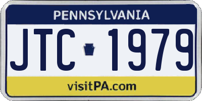 PA license plate JTC1979