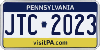 PA license plate JTC2023