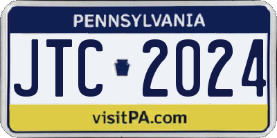 PA license plate JTC2024