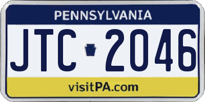 PA license plate JTC2046