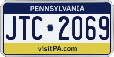 PA license plate JTC2069