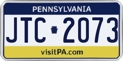 PA license plate JTC2073