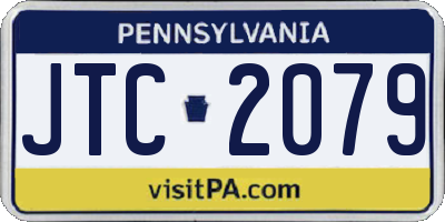 PA license plate JTC2079