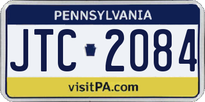 PA license plate JTC2084