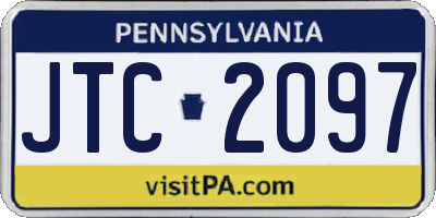 PA license plate JTC2097