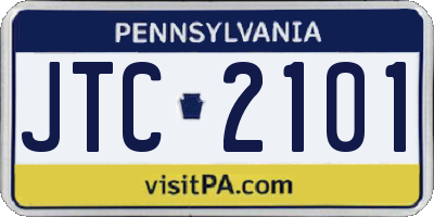 PA license plate JTC2101
