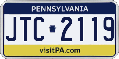 PA license plate JTC2119