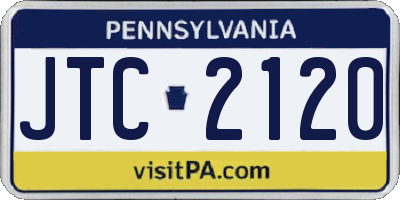 PA license plate JTC2120