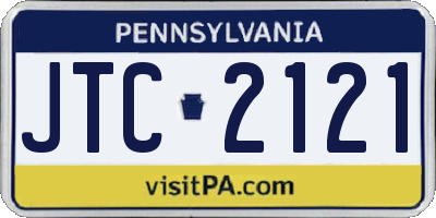 PA license plate JTC2121