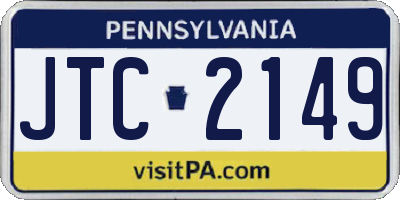 PA license plate JTC2149