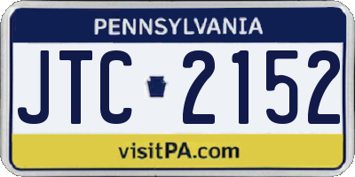 PA license plate JTC2152