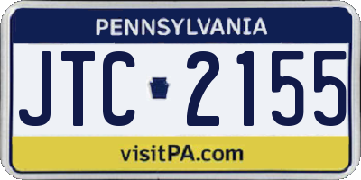 PA license plate JTC2155