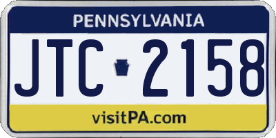 PA license plate JTC2158