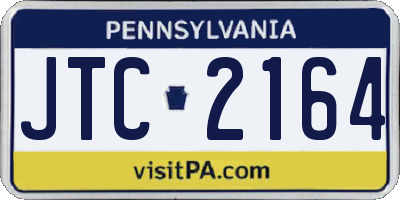 PA license plate JTC2164